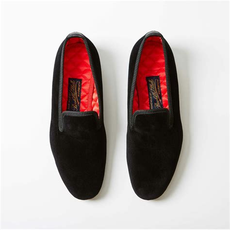 Black Velvet Slippers 